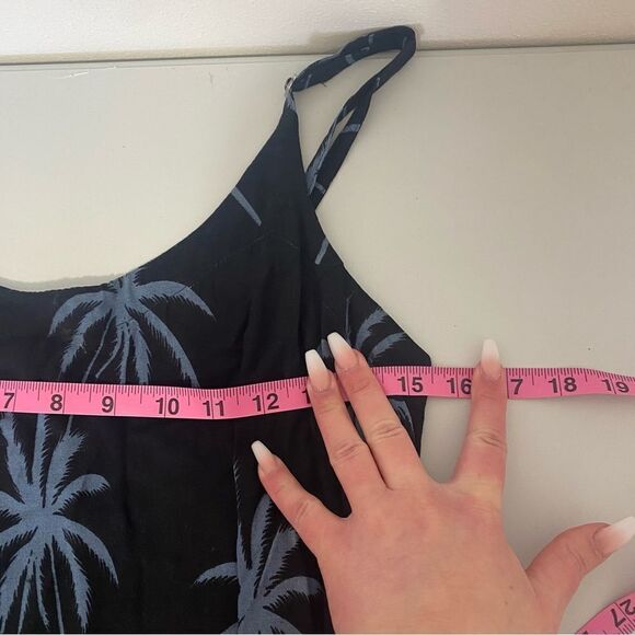 TIKI PALM Black Parrot Palm Tree Print Sequin Maxi Beach Dress - Picture 10 of 12